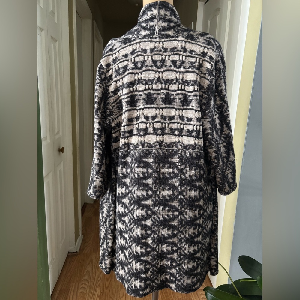 Peruvian Connection Open Front Cardigan 3/4 Sleeves Women’s M